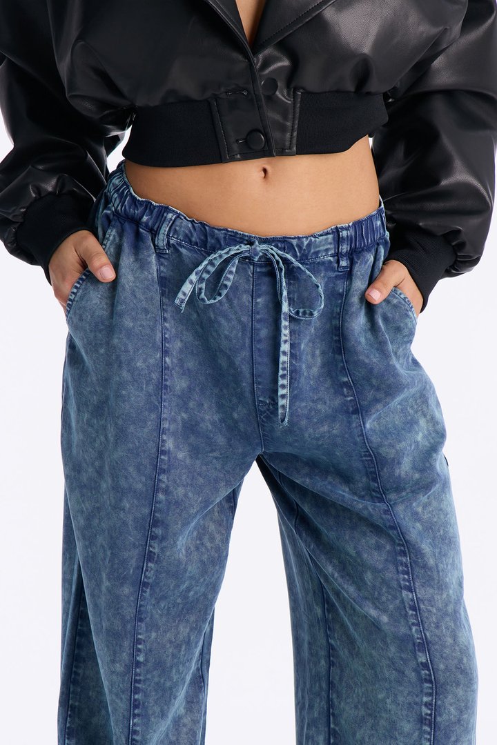 Okalani Washed Wide Leg Pant 33 - Denim