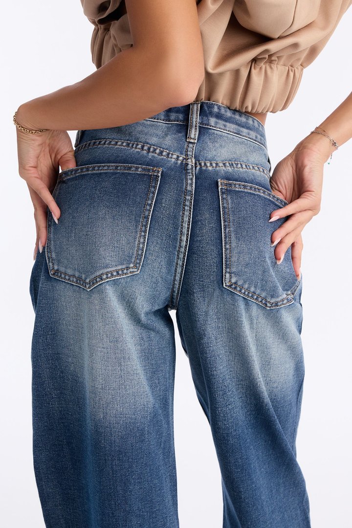 Avery Non Stretch Loose Jeans - Dark Wash