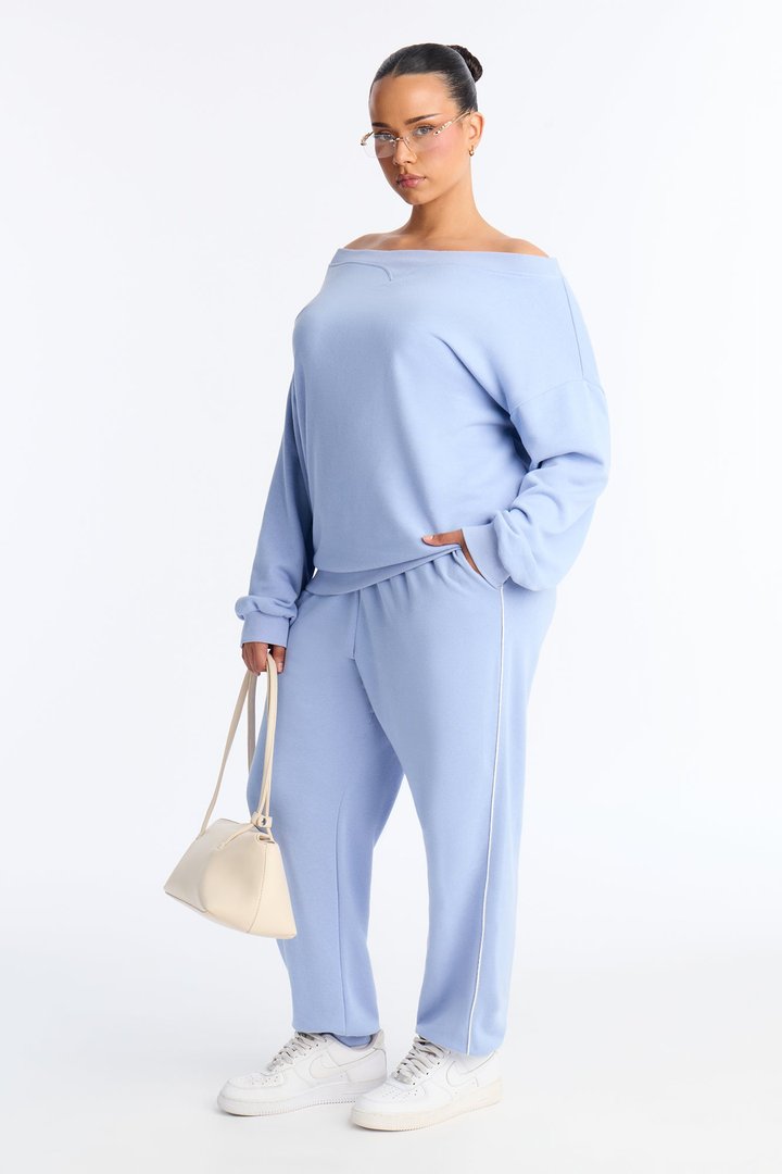 Olivia Fleece Jogger Pants - Periwinkle