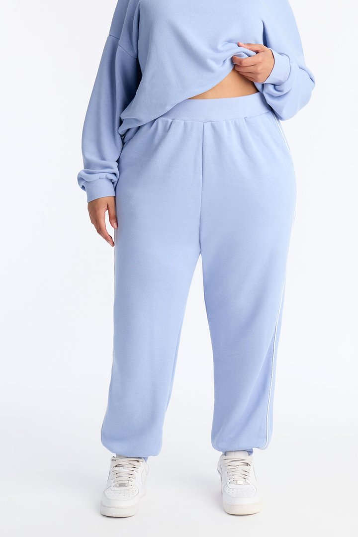 Olivia Fleece Jogger Pants - Periwinkle