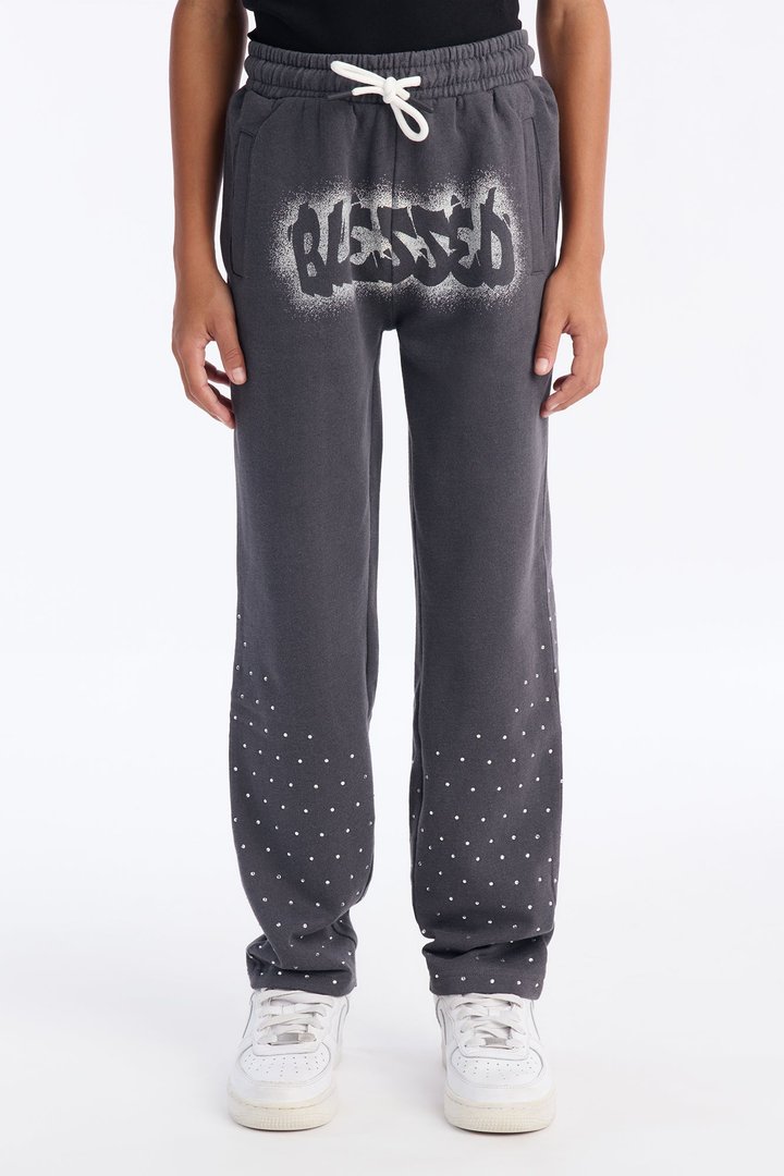 Mini Blessed Every Day Pants - Grey