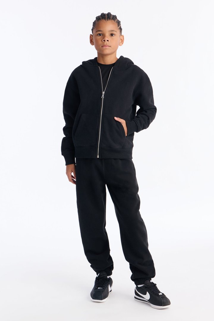 Mini 410 Oversized Zip Hoodie - Black