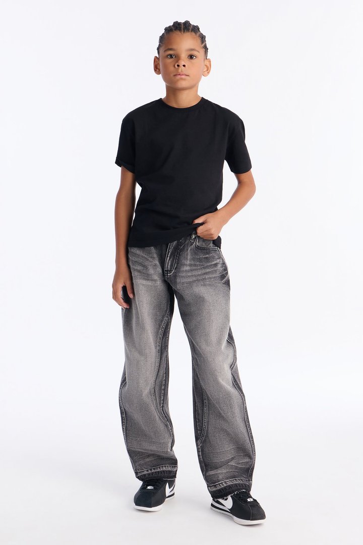 Mini Barrel Smoked Crafted Jean - Black Wash
