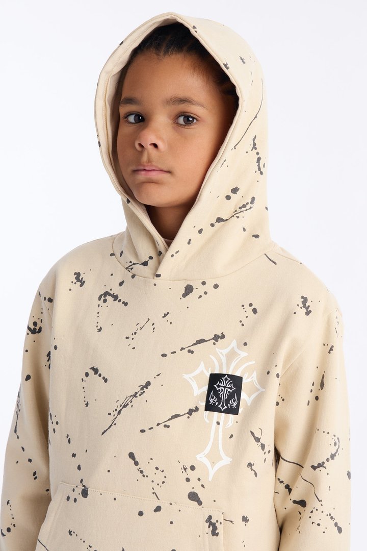Mini Going For It Pullover Hoodie - Sand