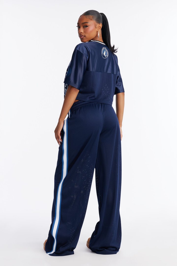 NBA Minnesota Timberwolves Cropped Tee - Navy