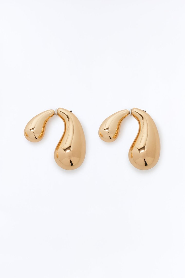 Let It Lean Hardware Drop Earrings - Gold