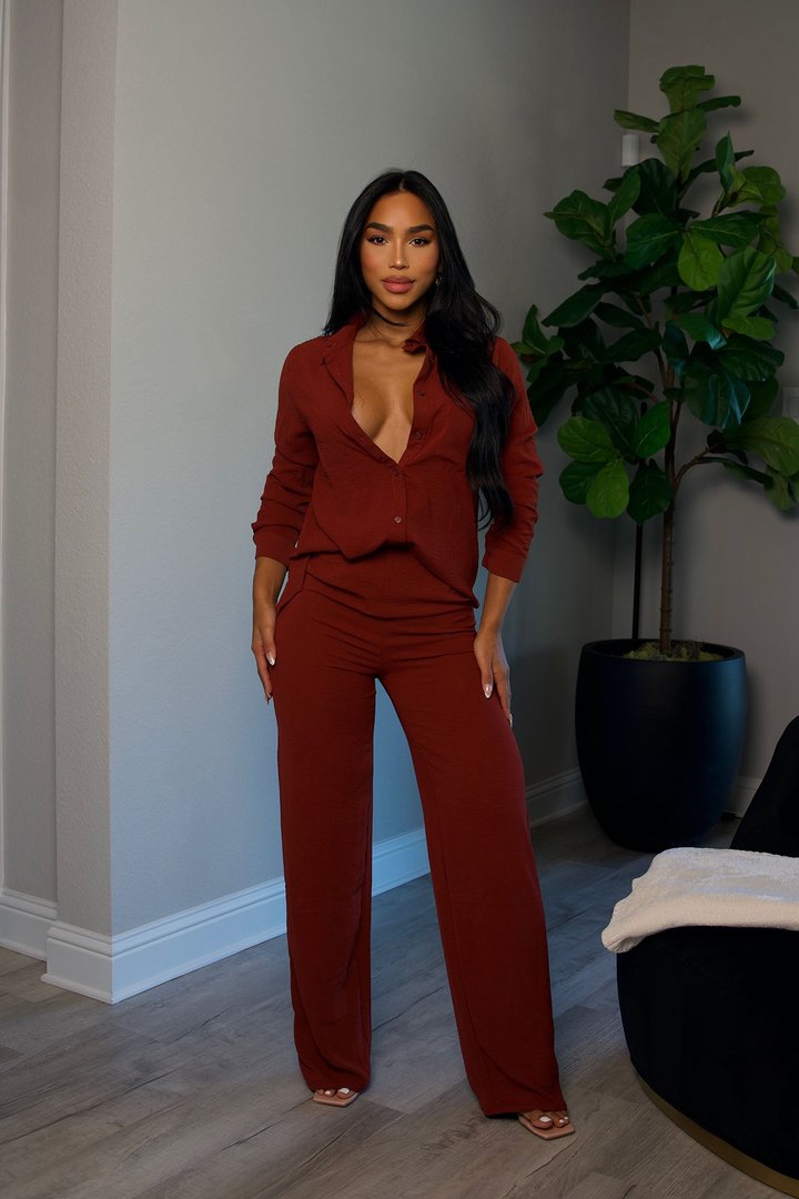Makenzie Pant Set - Rust