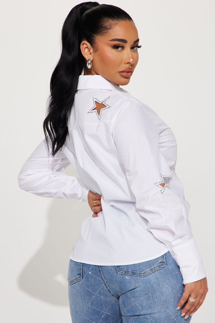 Lookin Like A Star Shirt - White/Silver