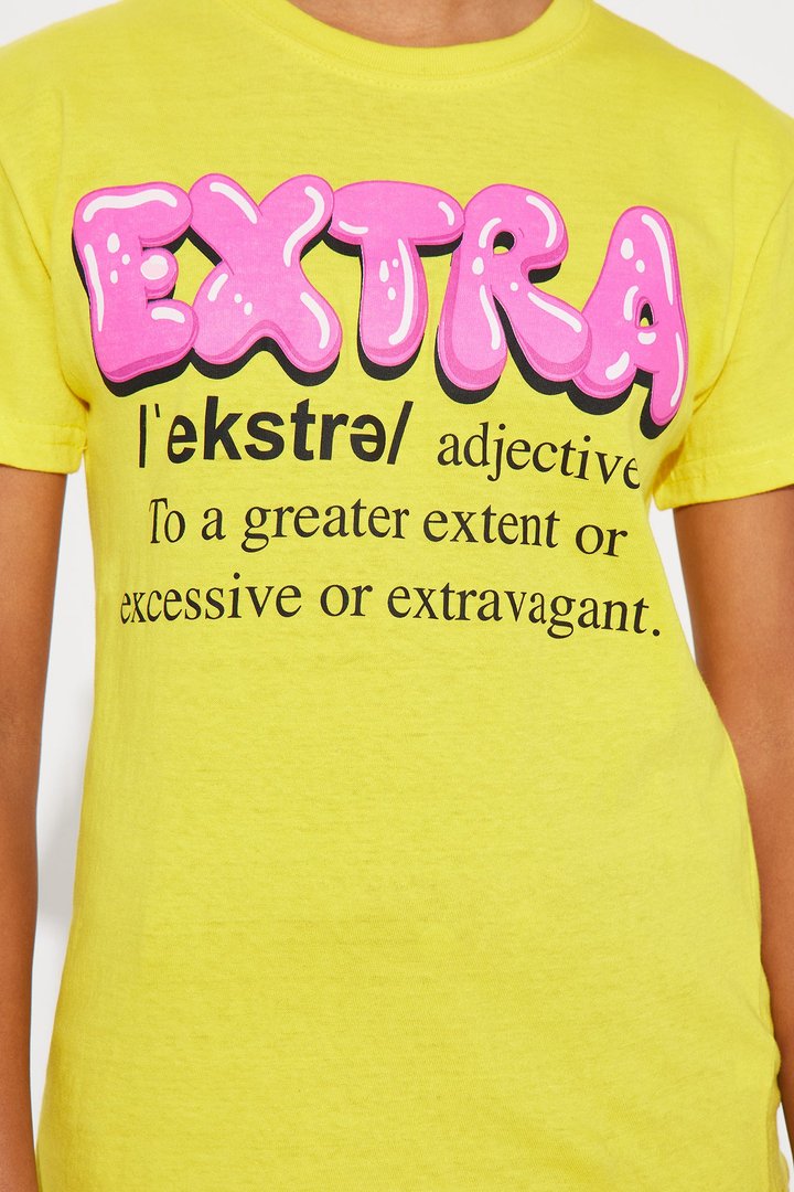Mini Define Extra Short Sleeve Tee - Yellow