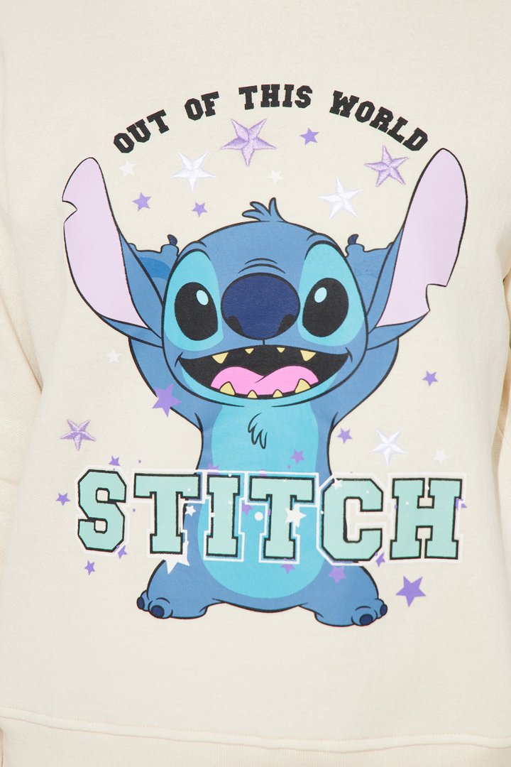 Mini Stitch Crew Neck Jogger Set - Ivory