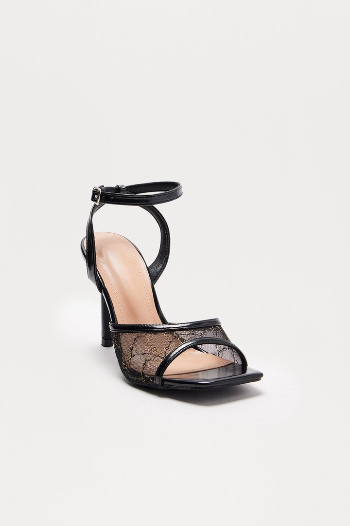 Janna Mesh Heels - Black