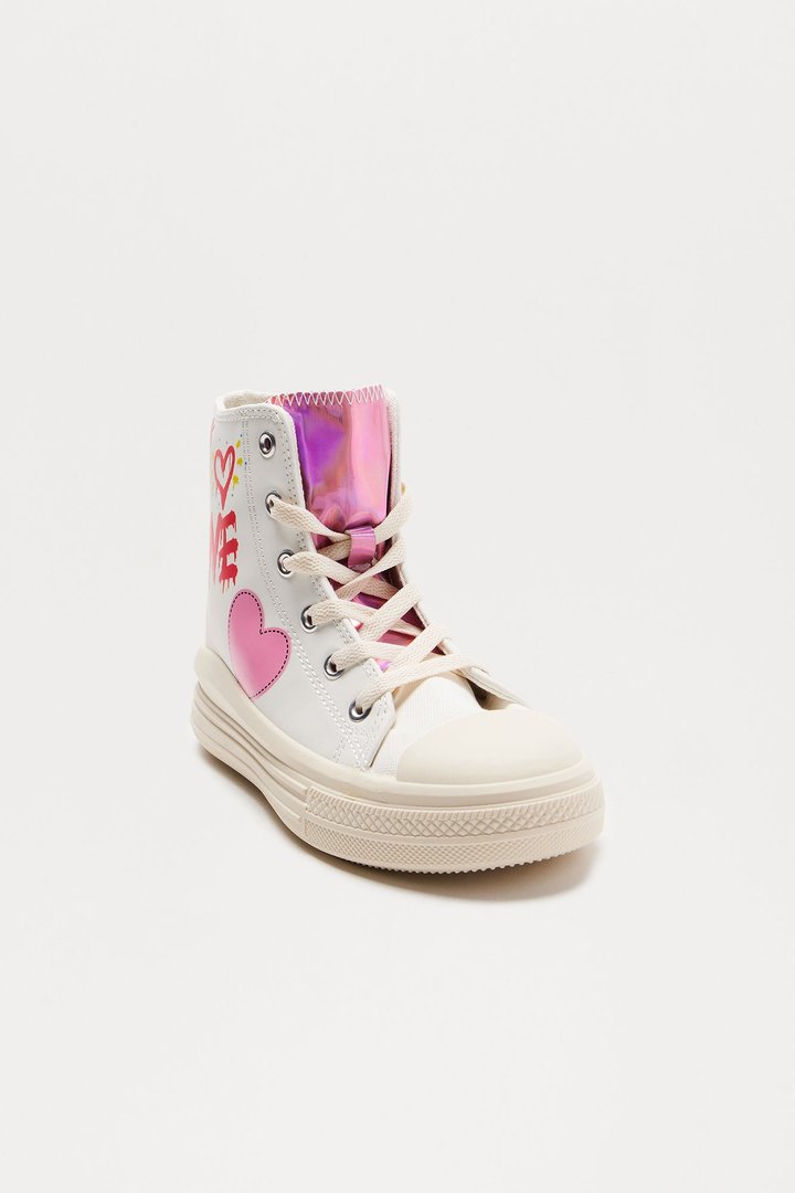 Mini Wendy High Top Sneaker - White