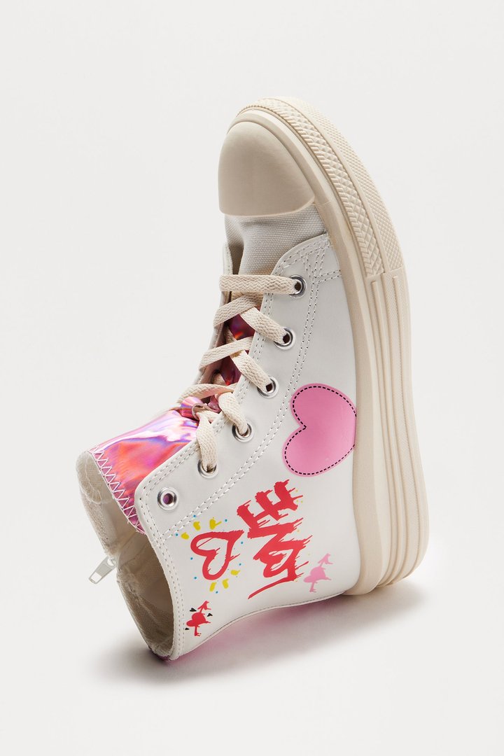 Mini Wendy High Top Sneaker - White