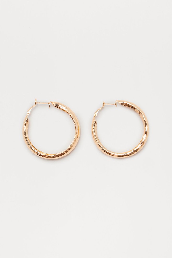 Hope Hoop Earrings II - Gold