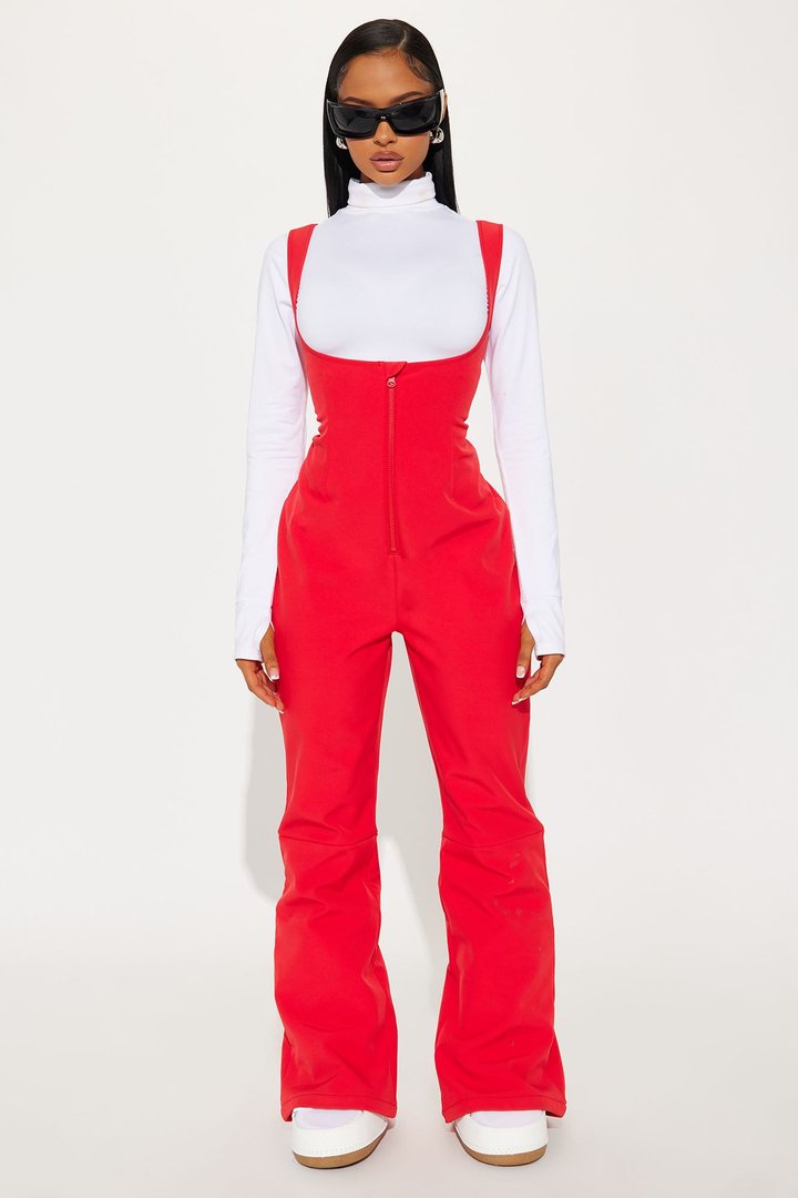 Out Cold Ski Jumpsuit - Red