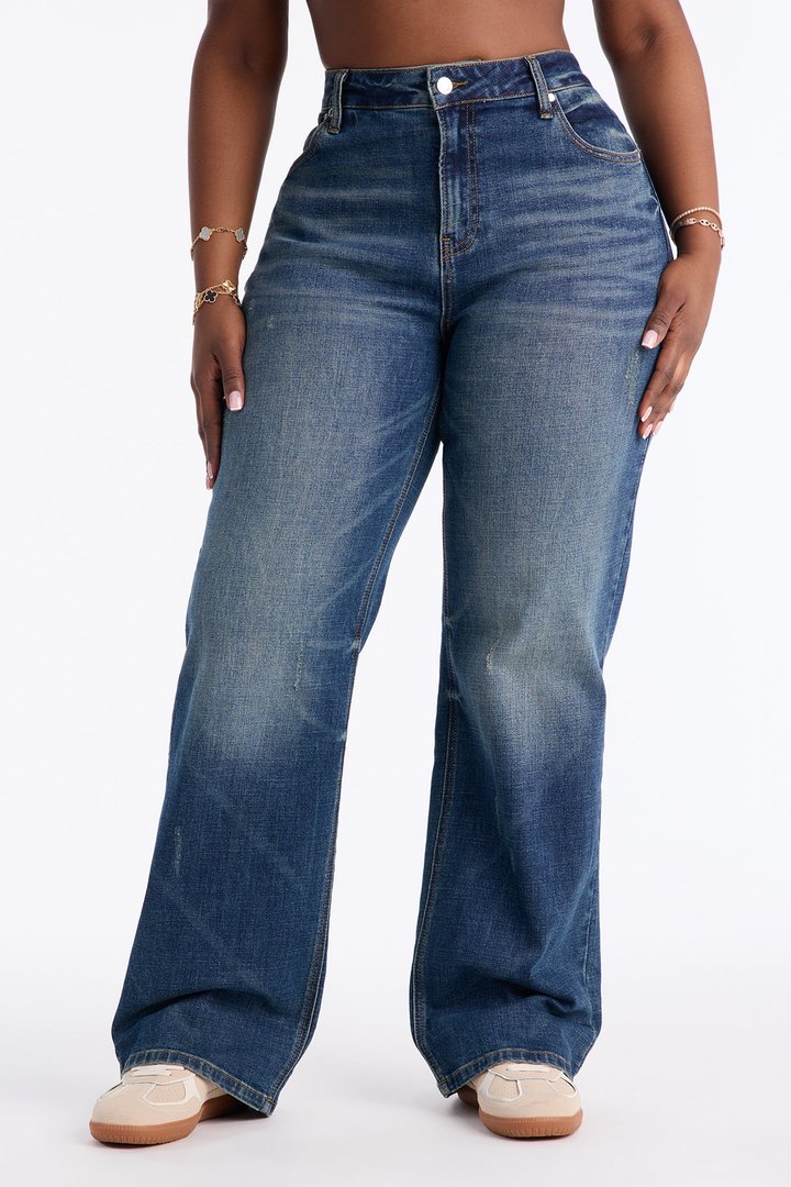 Palmyra Stretch Straight Leg Jeans - Vintage Wash