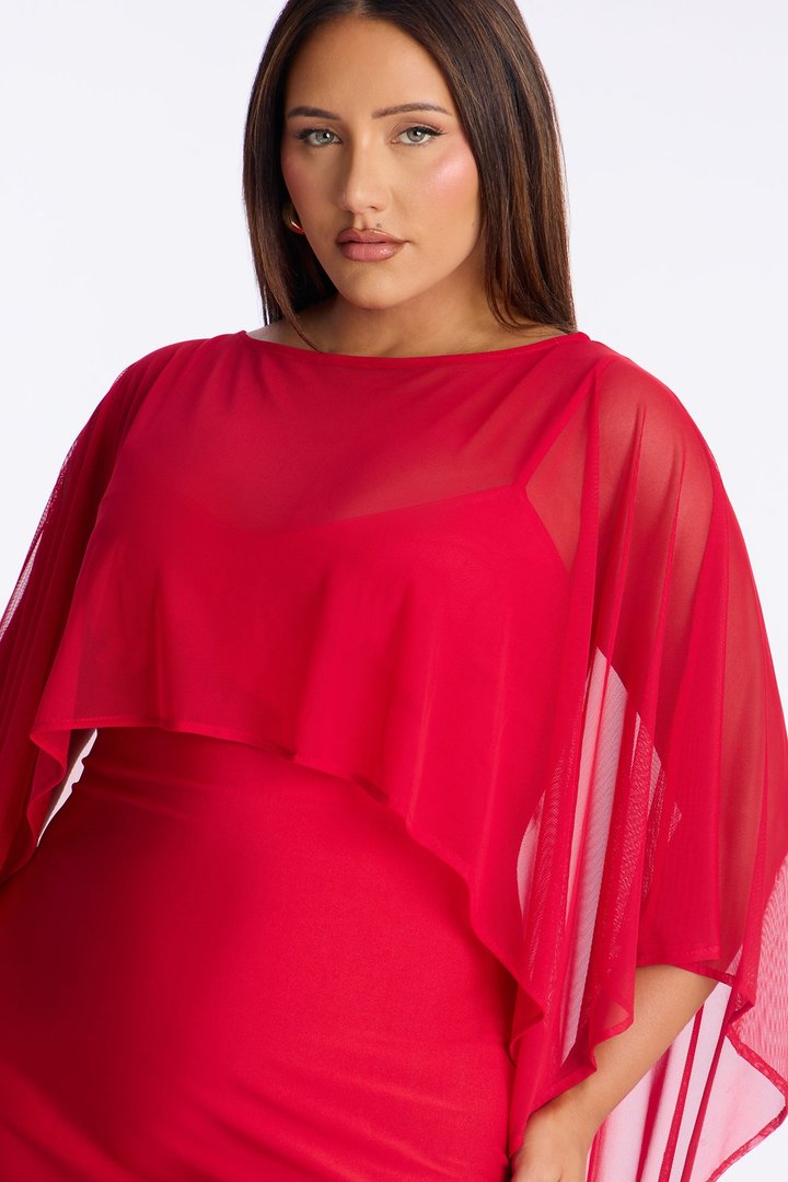 Staying True Satin Maxi Dress - Red