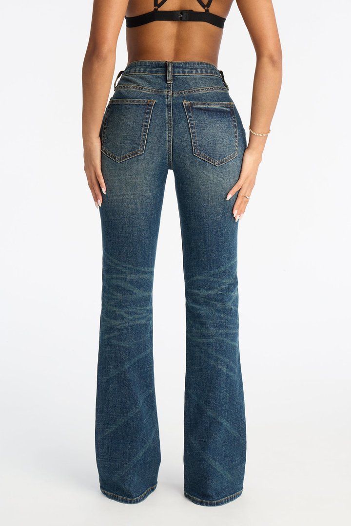 My Vibe Mid Rise Stretch Bootcut Jeans - Vintage Wash