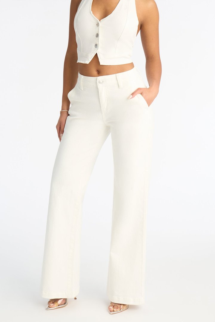 Delusional Drop Waist Jeans - White