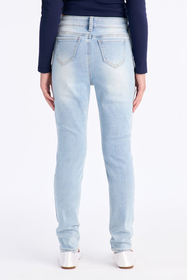 Mini Kalisha Stretch Ripped Skinny Jeans - Light Wash