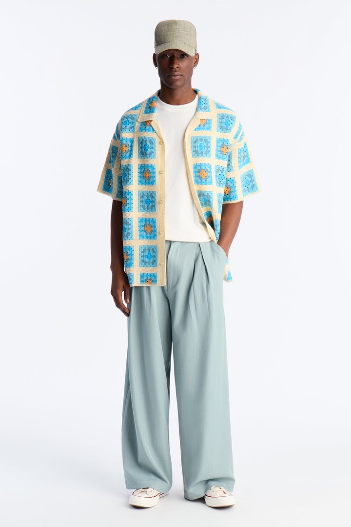 Nolan Textured Shirt - Blue