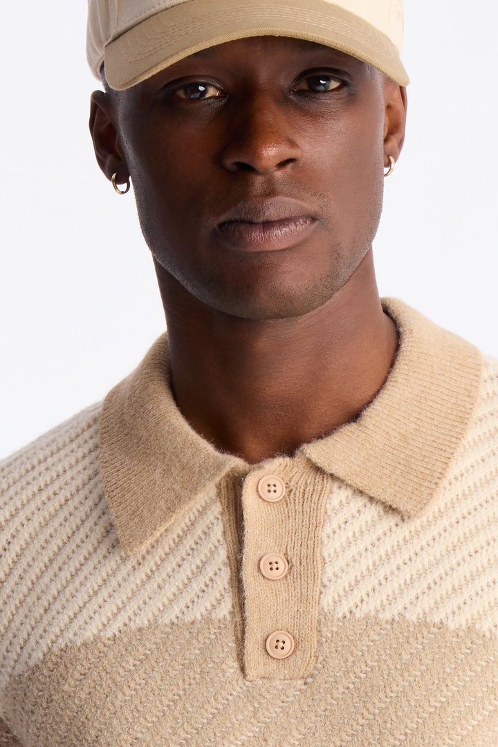 Atwater Sweater Polo - Tan