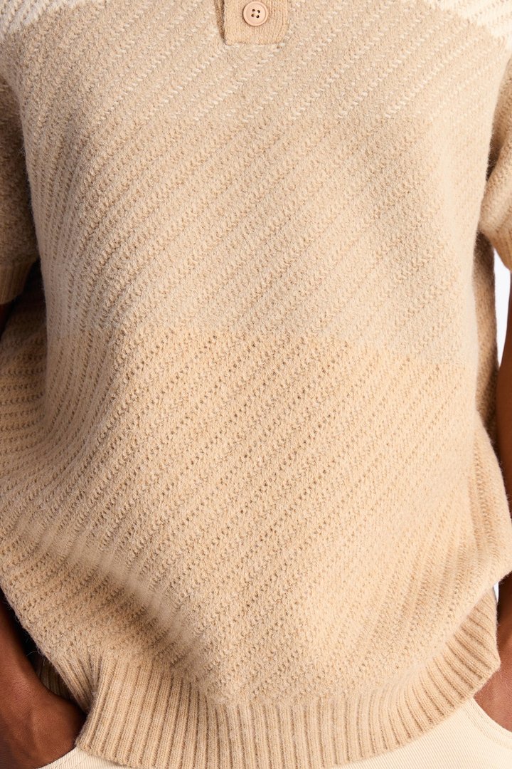 Atwater Sweater Polo - Tan