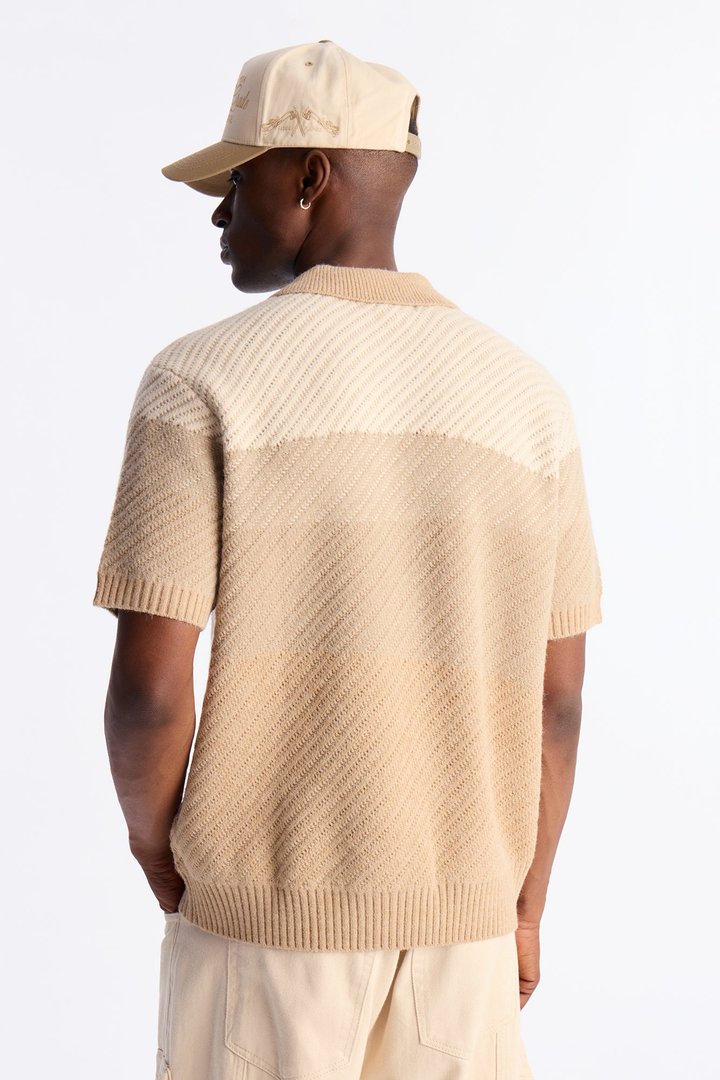 Atwater Sweater Polo - Tan