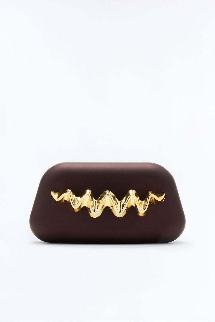 Sending Waves Clutch Bag - Brown