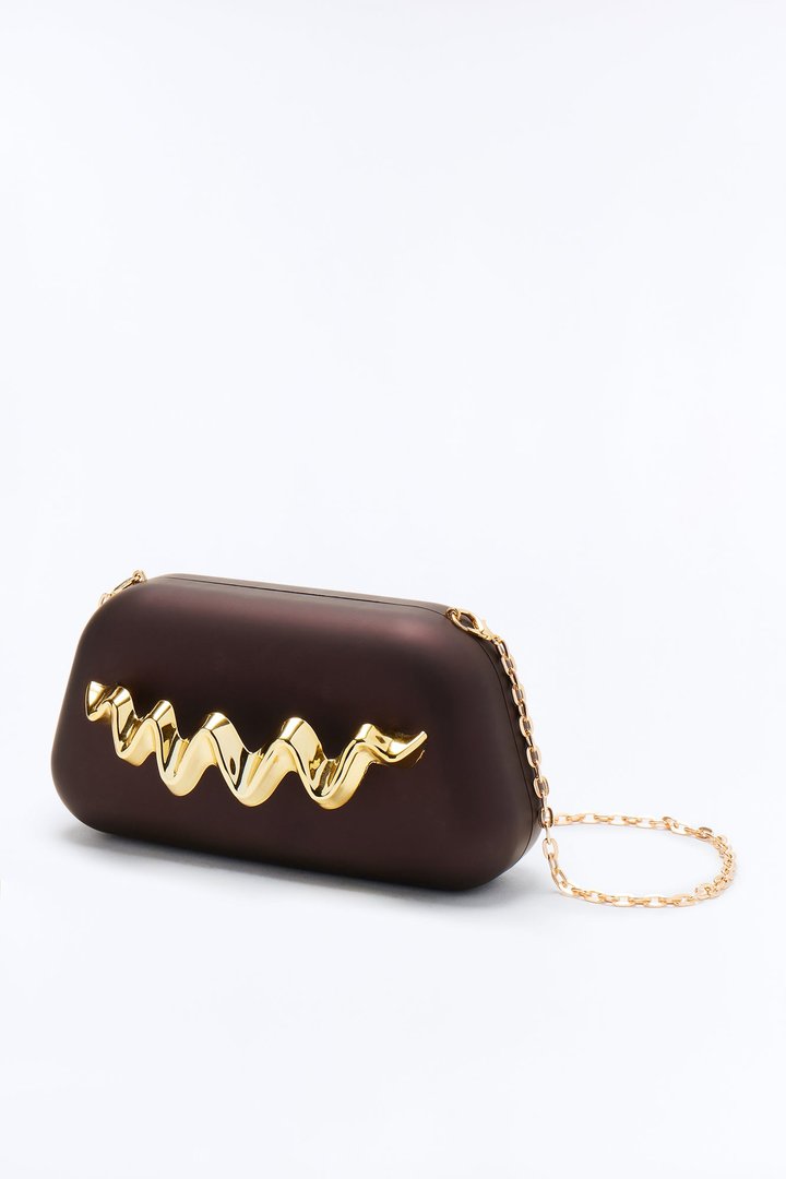 Sending Waves Clutch Bag - Brown