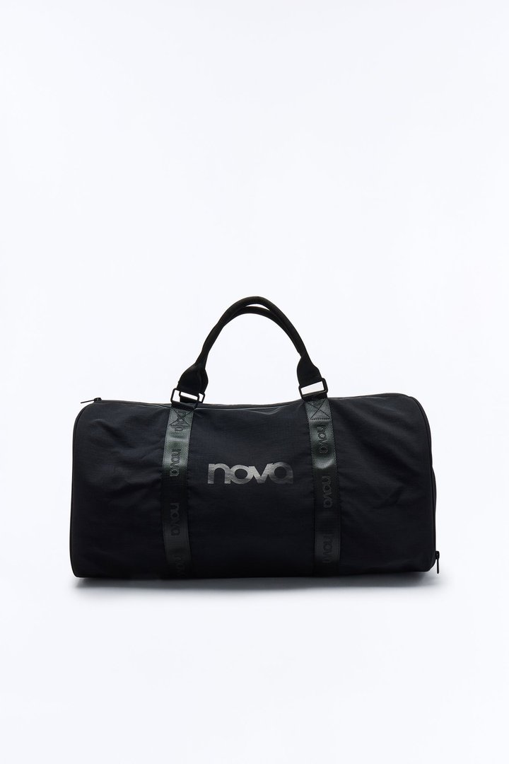Nova Nylon Gym Duffel Bag - Black