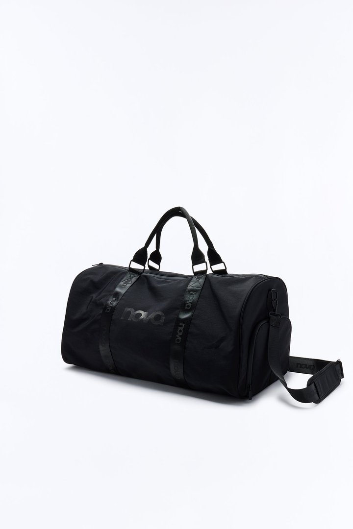 Nova Nylon Gym Duffel Bag - Black