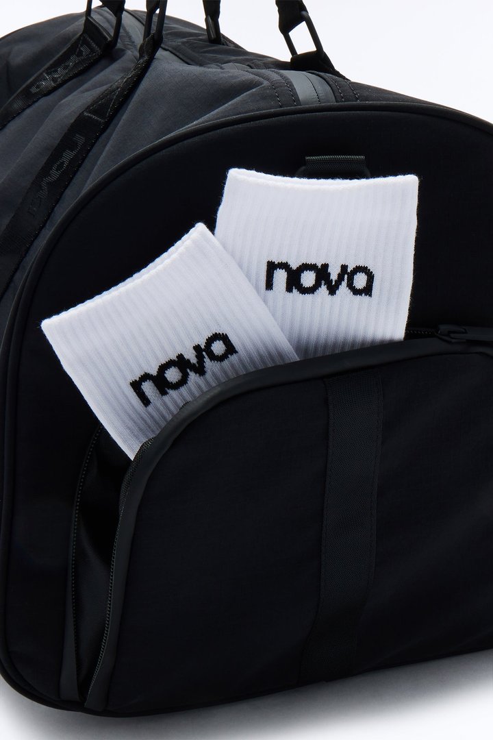 Nova Nylon Gym Duffel Bag - Black