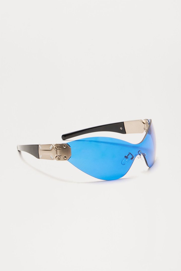 Lit Shield Sunglasses - Blue