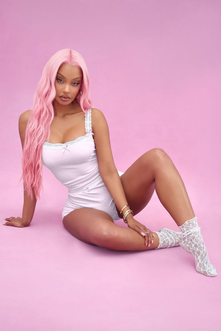 Flirt With You Pointelle PJ Boxer Short Set - Pink