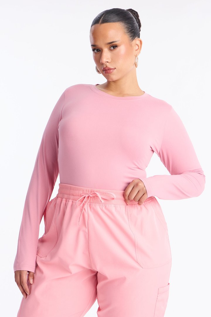 Stretch Uniform UnderScrub Shirt - Pink