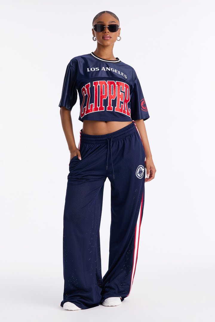 NBA LA Clippers Cropped Tee - Navy