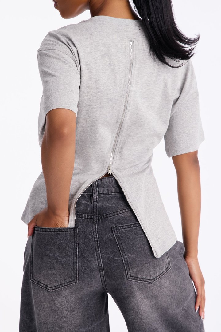 Jayden Fitted T-Shirt - Heather Grey