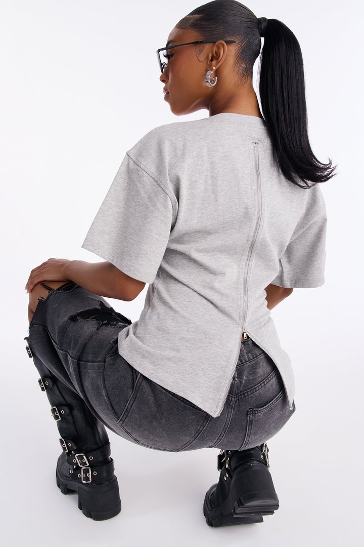 Jayden Fitted T-Shirt - Heather Grey