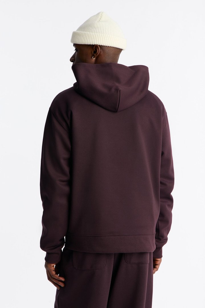 Structured Fleece Hoodie - Plum