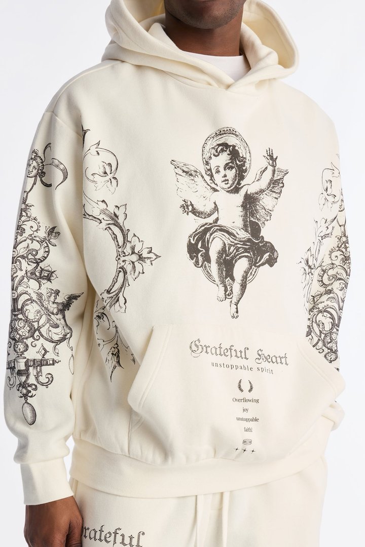 Grateful Heart Hoodie - Cream