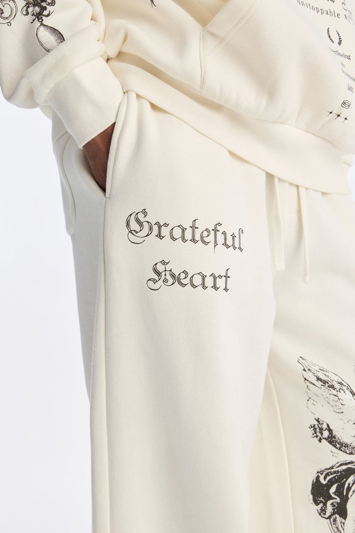Grateful Heart Sweatpants - Cream