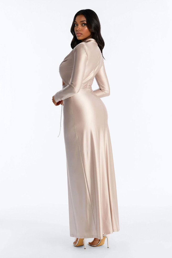 On Repeat Cut Out Maxi Dress - Taupe