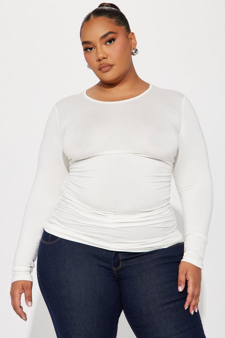 Raven Ruched Top - Off White
