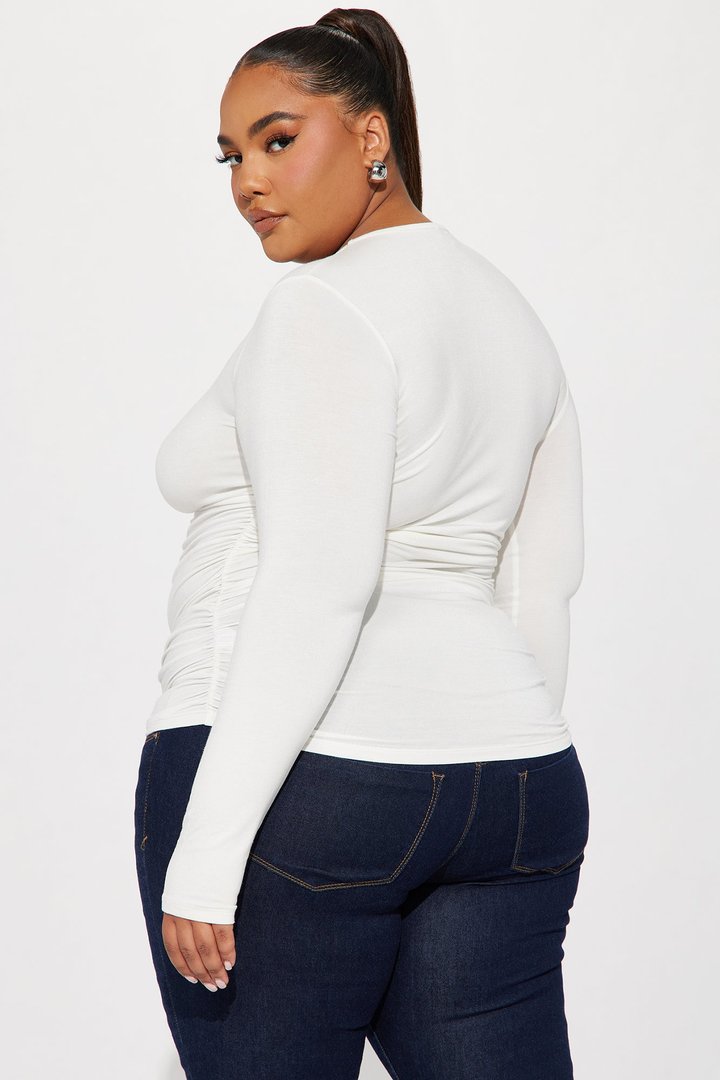 Raven Ruched Top - Off White
