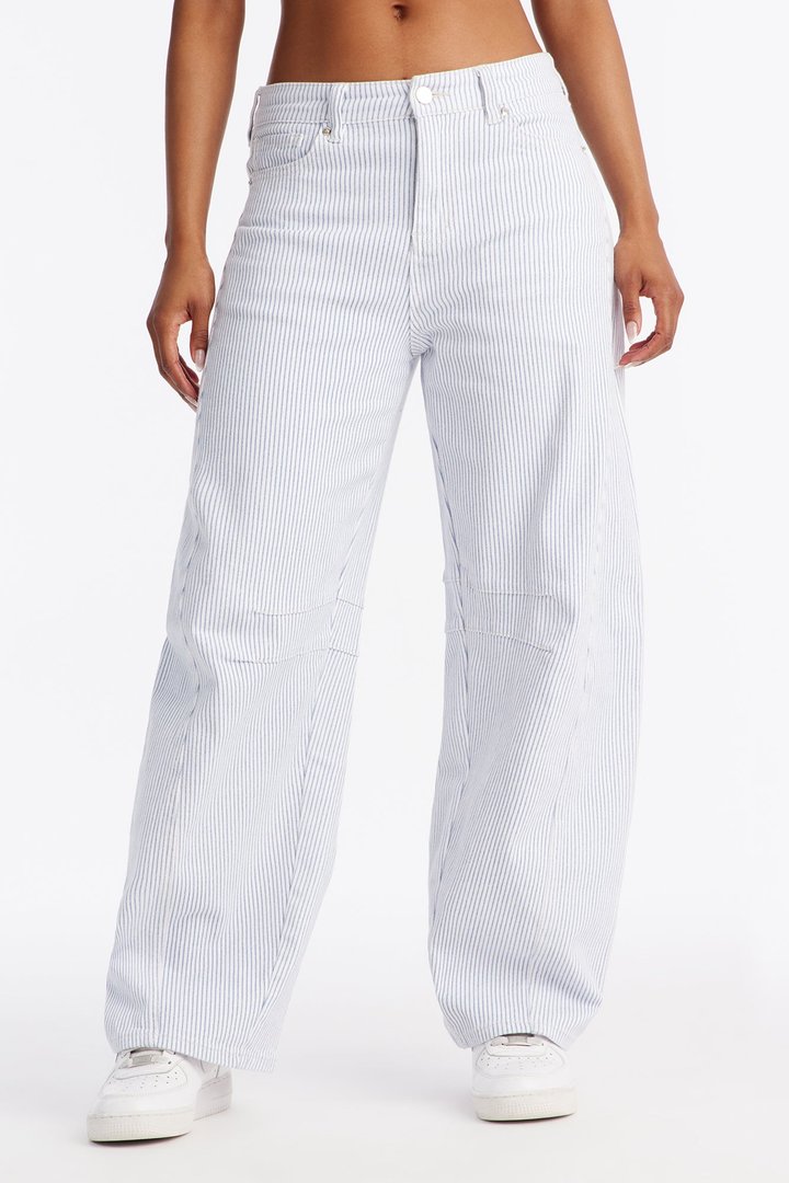 On Shore Hickory Striped Jeans - White/combo