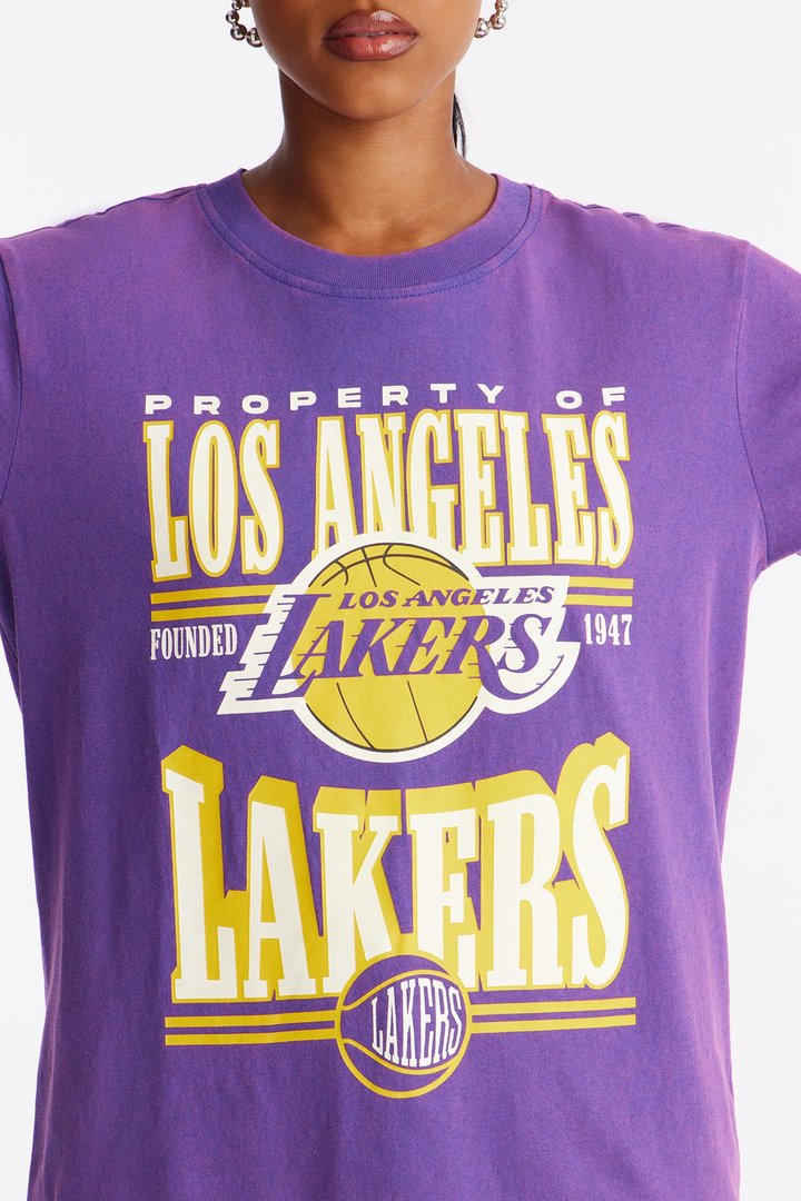 NBA LA Lakers Washed Oversized Tee - Purple