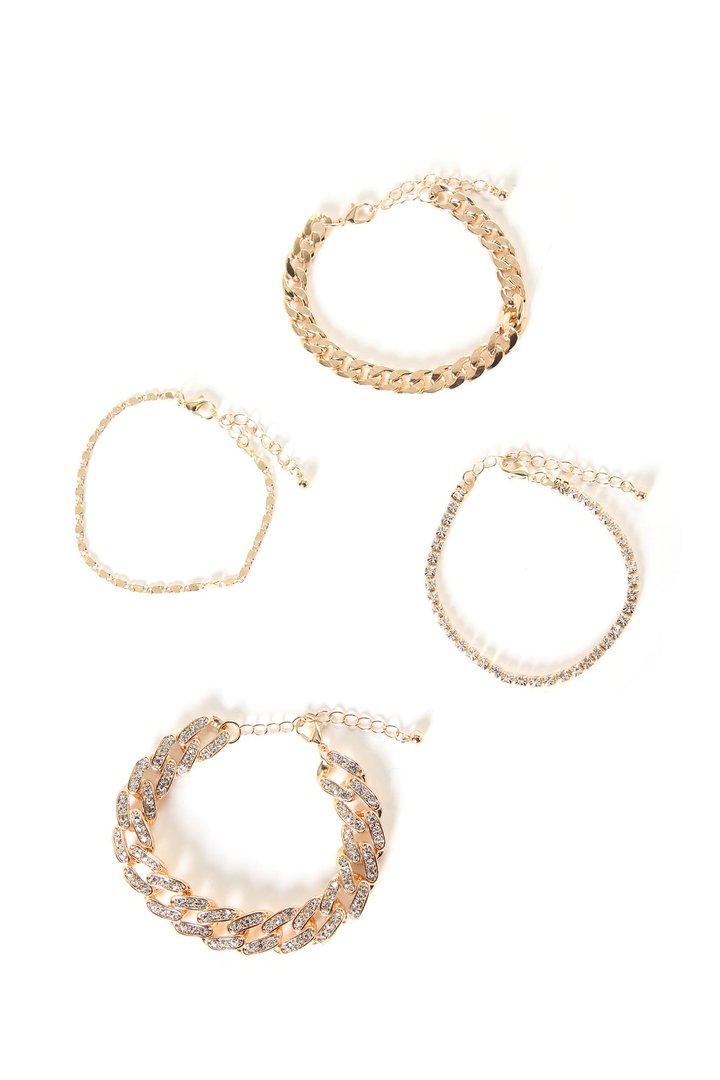 Not My Mistake 4 Piece Bracelet Set - Gold