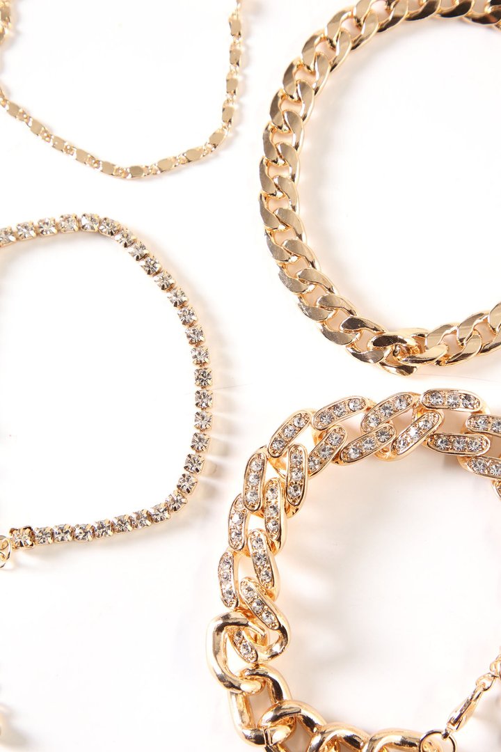 Not My Mistake 4 Piece Bracelet Set - Gold