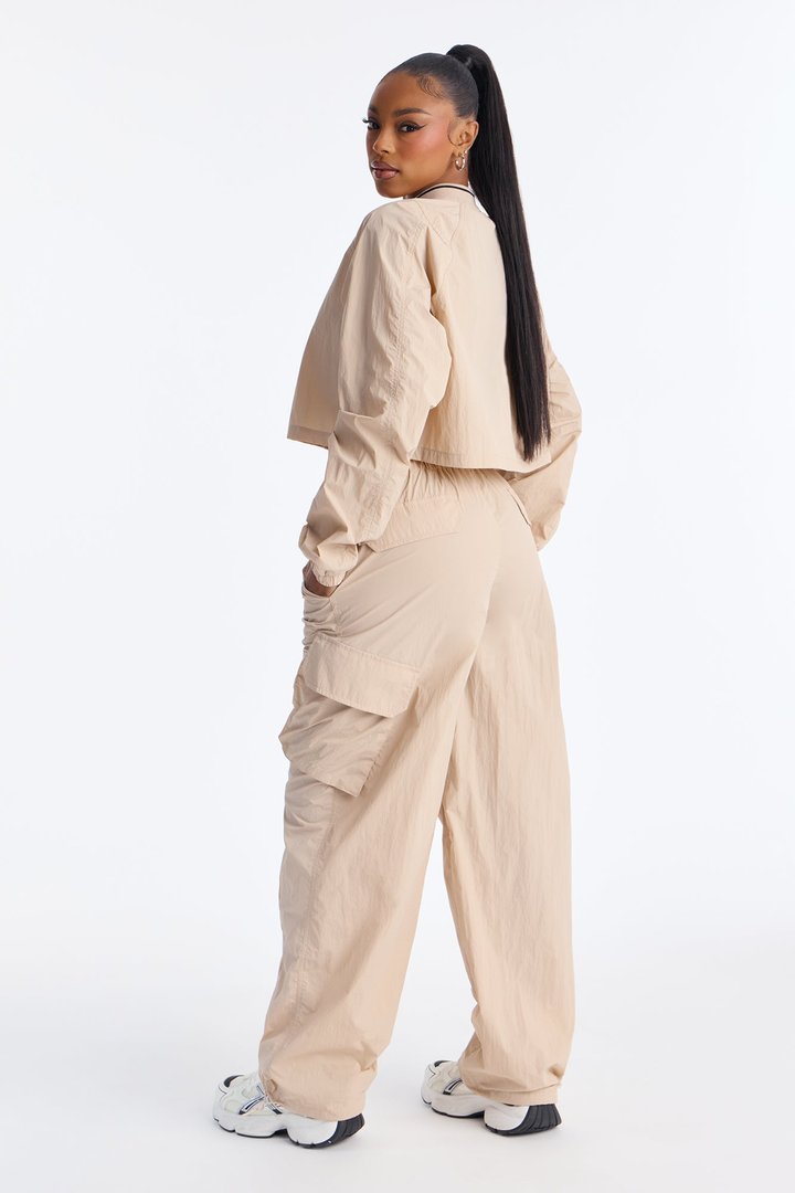 5 And Fine Windbreaker Jogger Pant Set - Khaki
